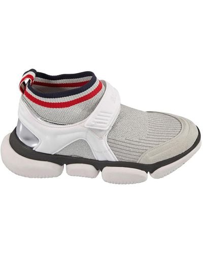 Moncler Strap-fastening Sock Sneakers - Gray