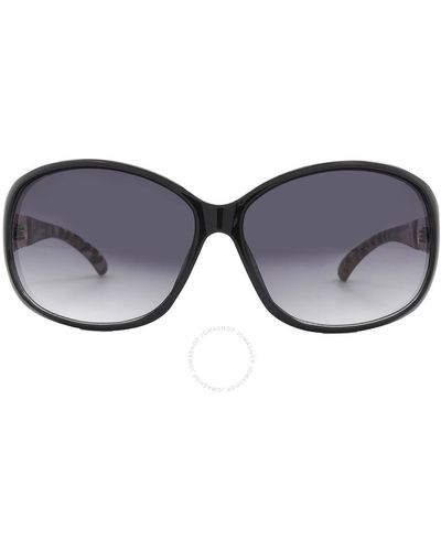 Guess Factory Smoke Gradient Oval Sunglasses Gf04 01b 63 - Grey