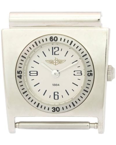 Breitling White Dial Unisex Second Time Zone Watch Attachment - Metallic