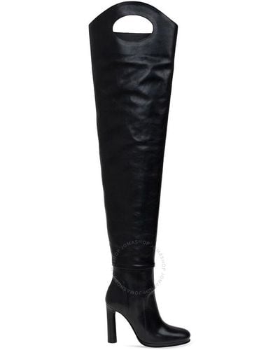 Burberry Shoreditch Porthole Detail Over-the-knee Boots - Black