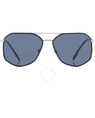 Burberry Ozwald Blue Geometric Sunglasses Be3139 100580 58
