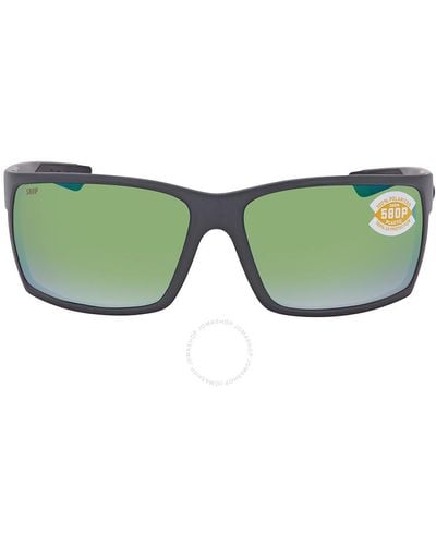 Costa Del Mar Reefton Green Mirror Polarized Polycarbonate Sunglasses Rft 98 Ogmp 64