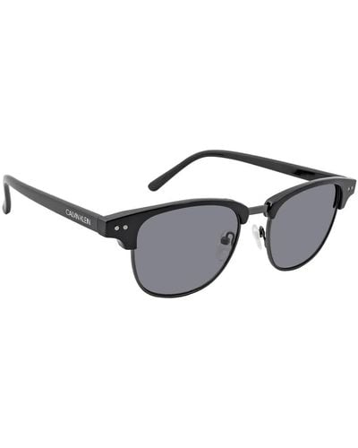 Calvin Klein Gray Square Sunglasses - Black