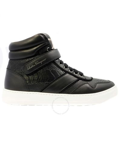 Ferragamo Noe Exoti High-top Trainers - Black