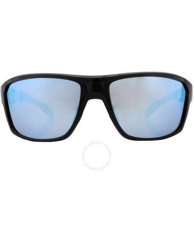 Oakley Split Shot Priizm Deep Water Polarized Wrap Sunglasses Oo9416 941635 64 - Blue