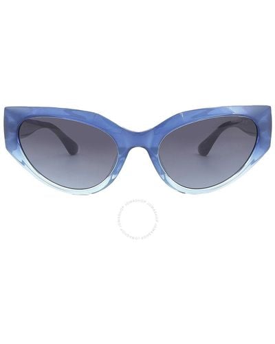 Guess Gradient Cat Eye Sunglasses Gu7787-a 92w 57 - Blue