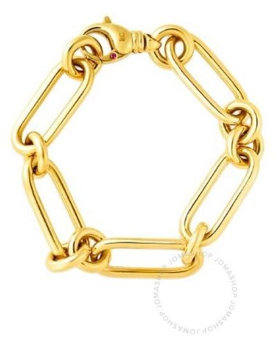 Roberto Coin 18k Gold Classic Link Bracelet 8" - Metallic