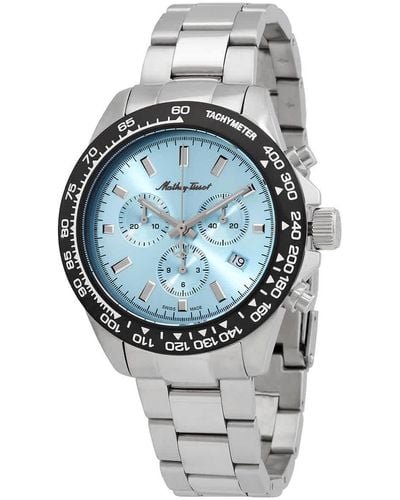 Mathey-Tissot Chronograph Quartz Blue Dial Watch chabu - Metallic
