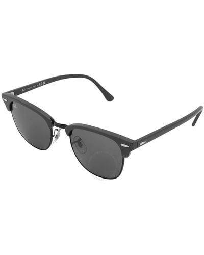 Ray-Ban Clubmaster Classic Dark Grey Square Sunglasses Rb3016 1367b1 51 - Metallic