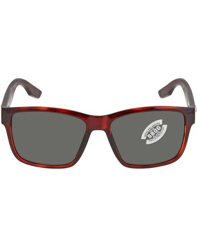 Costa Del Mar Cta Del Mar Paunch Grey Polarized Glass Square Sunglasses  904907 57 - Brown