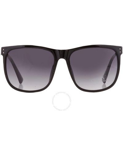 Guess Factory Gradient Smoke Square Sunglasses Gf5063 05b 57 - Black