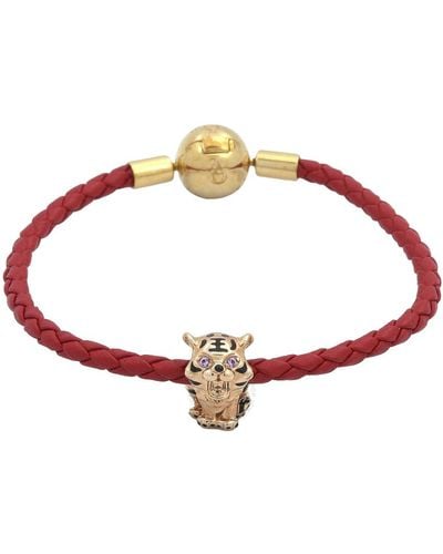 PANDORA Chinese Tiger Charm And Bracelet Set, Size - Red
