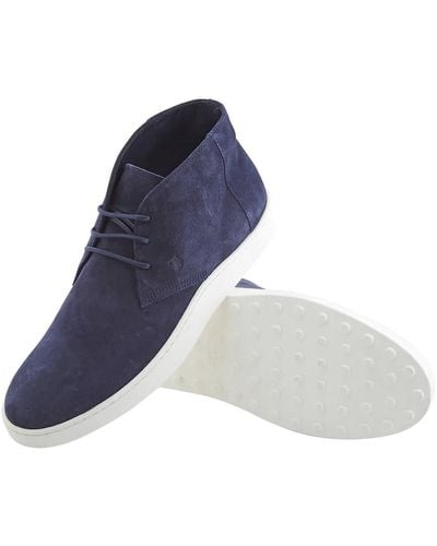 Tod's Suede Desert Boots - Blue