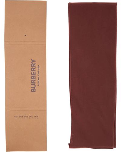Burberry Monogram Motif Seamed Tights - Red