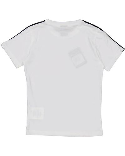 Champion Boys Cotton Double Logo Tape Insert T-shirt - White