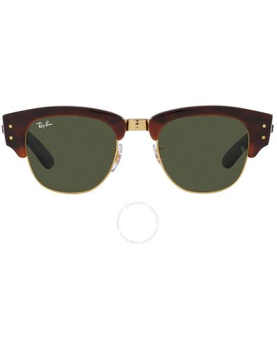 Ray-Ban Mega Clubmaster Green Square Sunglasses Rb0316s 990/31 50 - Brown