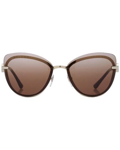BVLGARI Brown Gradient Butterfly Sunglasses - Black