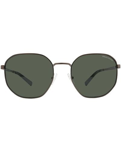 Armani Exchange Green Geometric Sunglasses - Brown