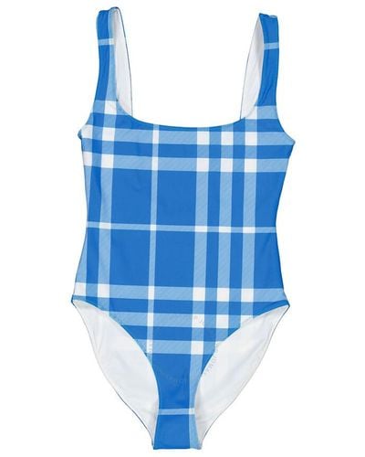Burberry Vivid Check Paige One-piece Swimsuit - Blue