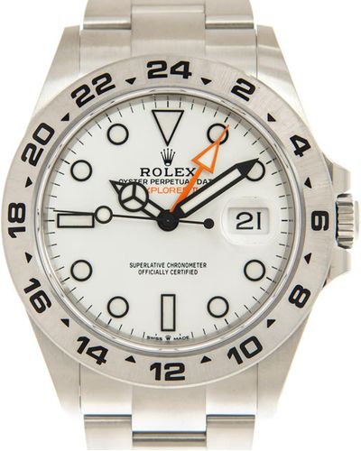 Rolex Explorer Ii Automatic Chronometer White Dial Watch - Metallic