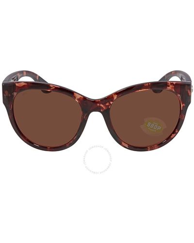 Costa Del Mar Maya Copper Polarized Polycarbonate Sunglasses 6s9011 901103 55 - Brown