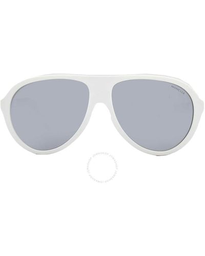 Moncler Roque Polarized Grey Pilot Sunglasses Ml0289 21c 62