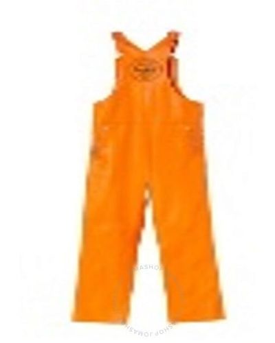 Burberry Leather Shark Graphic Overalls - Orange