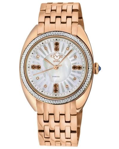 Gevril Palermo Diamond Mother Of Pearl Dial Watch - Metallic