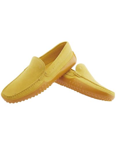 Tod's Suede Gommino Loafers - Yellow