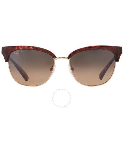 Maui Jim Lokelani Hcl Bronze Cat Eye Sunglasses Hs825-10 55 - Brown