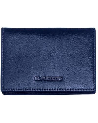 Breed Porter Genuine Leather Bi-fold Wallet - Blue