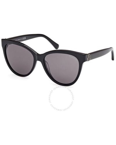 Moncler Maquille Smoke Butterfly Sunglasses Ml0283 01a 55 - Black