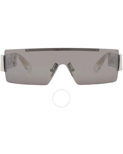 Philipp Plein Silver Mirror Shield Sunglasses Spp032s 579x 99 - Metallic