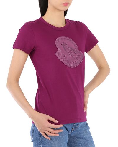 Moncler Logo Patch T-shirt - Purple