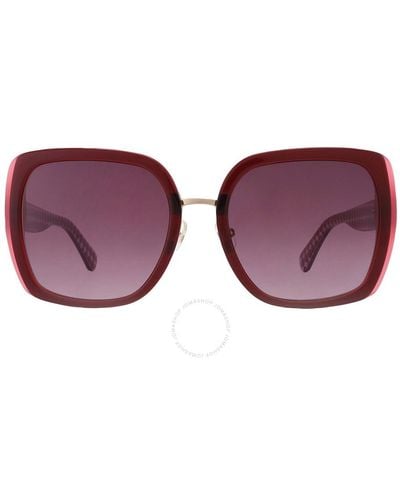 Kate Spade Burgundy Shaded Sport Sunglasses Kimber/g/s 0c9a/3x 56 - Purple