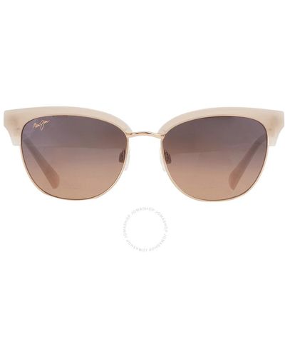 Maui Jim Lokelani Hcl Bronze Cat Eye Sunglasses Hs825-24s 55 - White