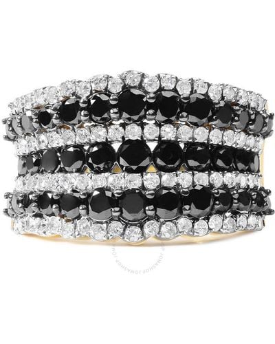 Haus of Brilliance 14k Gold Plated .925 Sterling Silver 1 3/4 Cttw Treated Black - Metallic