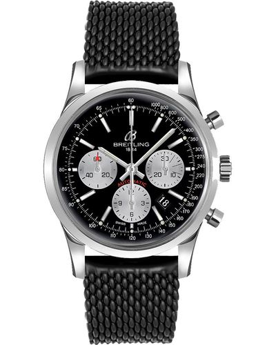Breitling Transocean Chronograph Automatic Chronometer Black Dial Watch -279s