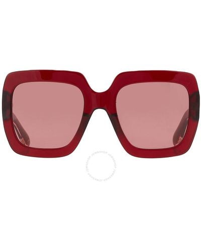 Carolina Herrera Red Butterfly Sunglasses Shn636 0954 55
