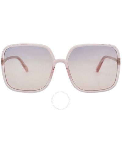 Dior Stellaire Pink Gradient Square Sunglasses Cd40006u 72y 59
