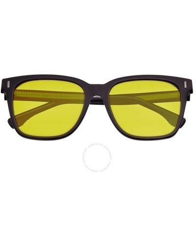 Breed Black Square Sunglasses Bsg066c8 - Yellow