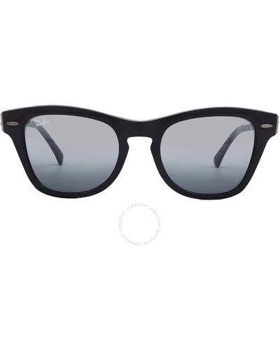Ray-Ban Blue Vintage Mirror Square Sunglasses Rb0707sm 901/g6 53 - Black