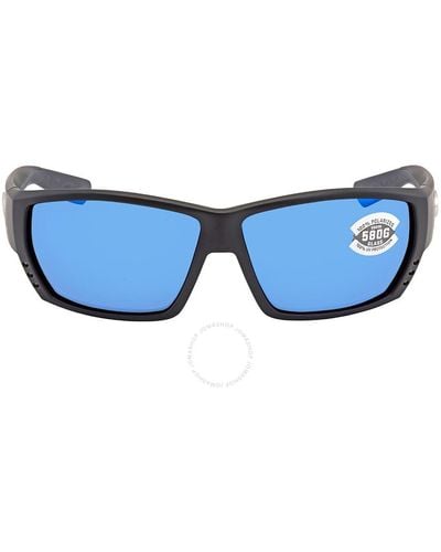 Costa Del Mar Tuna Alley Blue Mirror Polarized Glass Wrap Sunglasses Ta 11 Obmglp 62