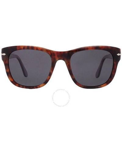 Persol Polarized Square Sunglasses Po3313s 108/48 52 - Gray