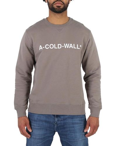 A_COLD_WALL* Mid Essential Logo Crew Jumper - Grey