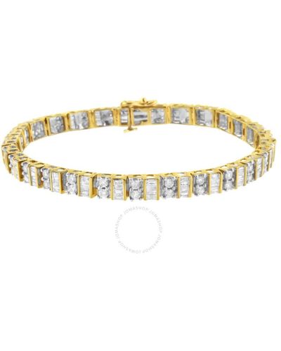Haus of Brilliance 14k Yellow Gold 4ct. Tdw Diamond Tennis Bracelet - Metallic