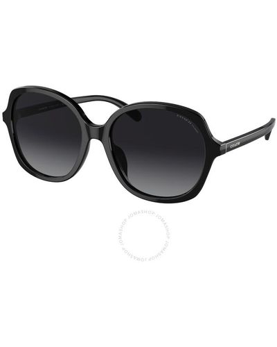 COACH Grey Gradient Square Sunglasses Hc8360u 5002t3 57 - Black