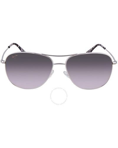 Maui Jim Cliff House Polarized Grey Pilot Sunglasses Gs247-17 - Purple