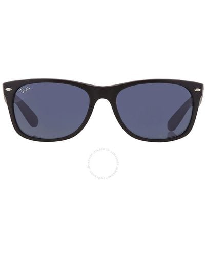 Ray-Ban New Wayfarer Blue Square Sunglasses Rb2132 622/r5 58