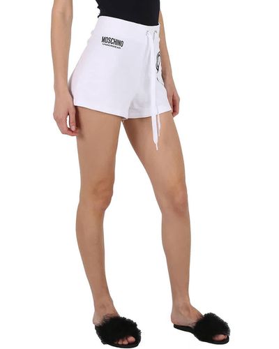 Moschino Teddy Bear Cotton Shorts - White